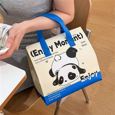 パンダ断熱不織布トートバッグ-